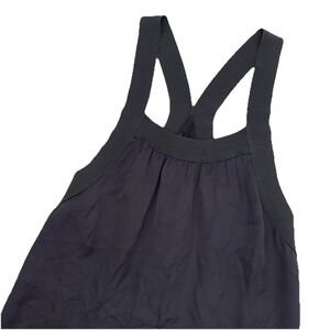 Theory Silk Blend Racerback Shift Rey Dress Gray Women's Size 4‎